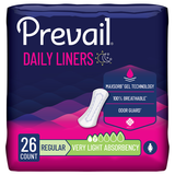 Prevail Incontinence & Postpartum Bladder Control Liners for Women, Very Light Absorbency, Regular Length