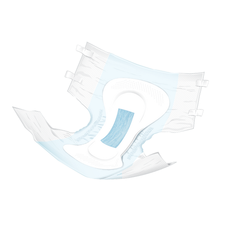 Presto Moderate Absorbency Incontinence Brief, Breathable, Large, 45" To 58" Waist, Blue