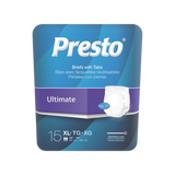 Presto Breathable Brief, Ultimate Absorbency, X-large, 58"-64"