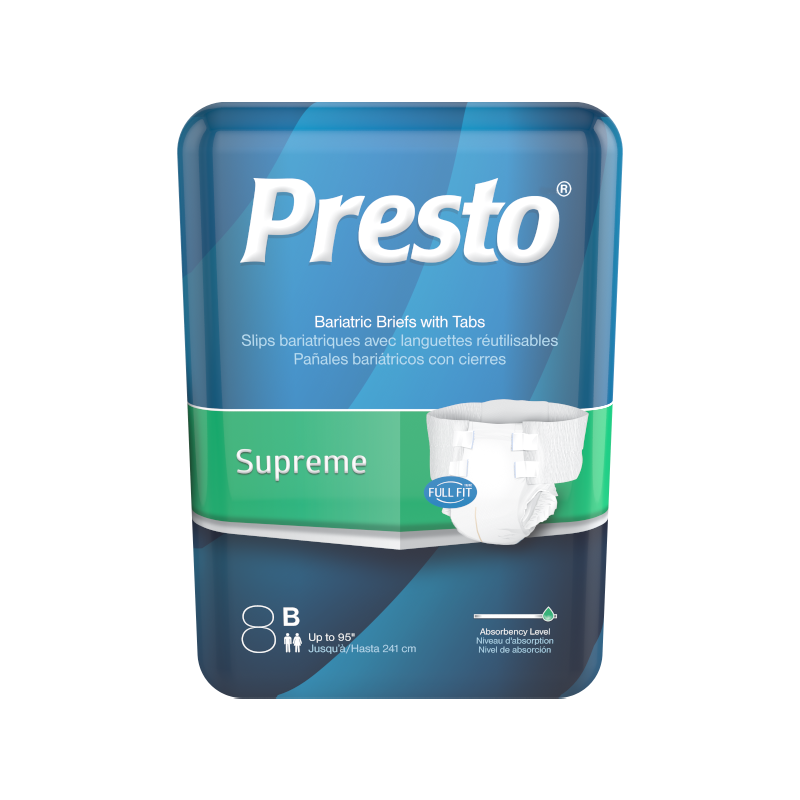 Presto Supreme Brief, Bariatric, XXX Large, 78" - 95"