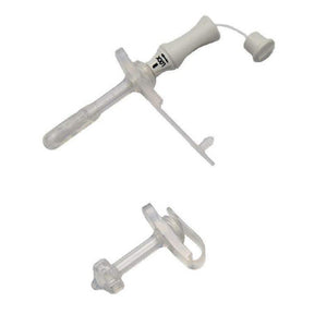 Medical catheter insertion device and stabilizer on white background