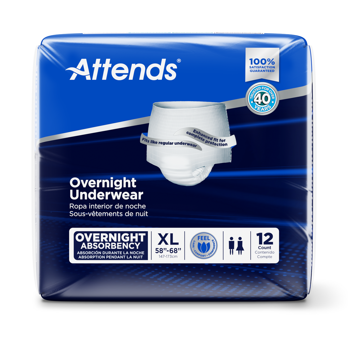 Attends Overnight Underwear, X-Large