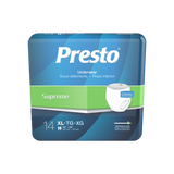 Presto Supreme Classic Protective Underwear X-large 58" - 68" Maximum Absorbency