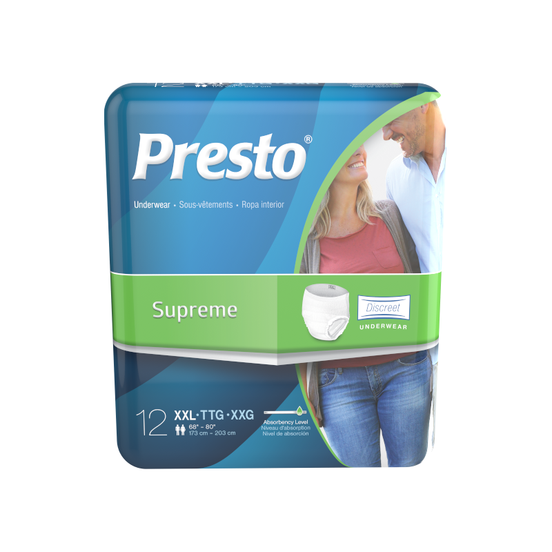 Presto Discreet Underwear, XX-large, Unisex, 68" - 80"
