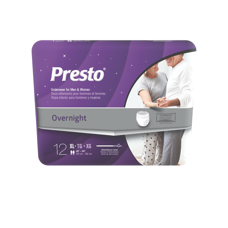 Presto Flexright Protective Underwear X-large 48" - 64" Overnight