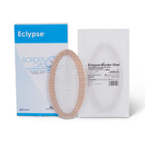 Oval silicone border wound dressing with box and packaging, super absorbent medical supply