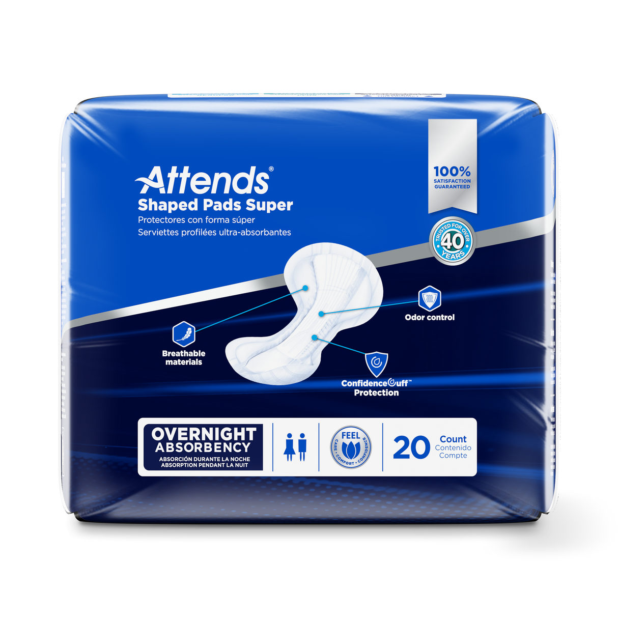 Attends Shaped Pads Super