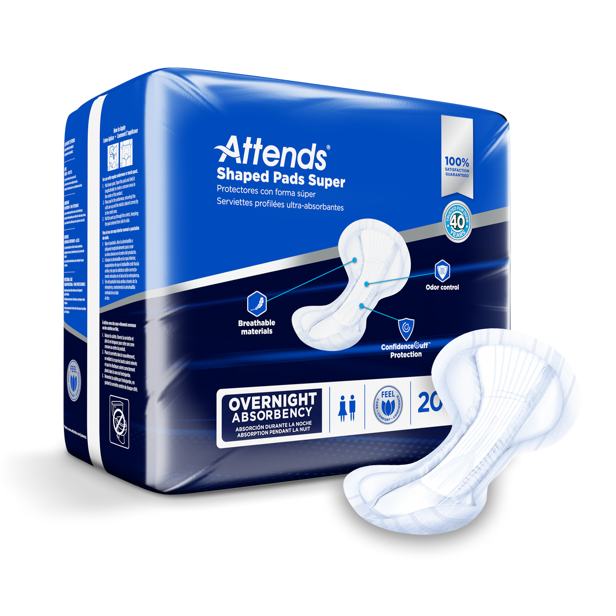 Attends Shaped Pads Super
