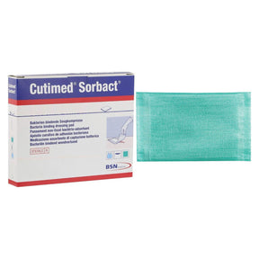 Cutimed Sorbact sterile bacteria-binding dressing pad and packaging