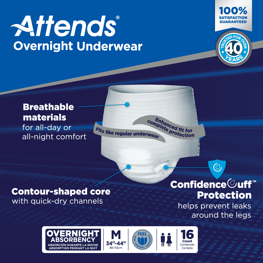 Attends Overnight Underwear, X-Large