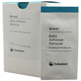 Brava baby adhesive remover wipes for SenSura Mio Baby, Coloplast box and packet