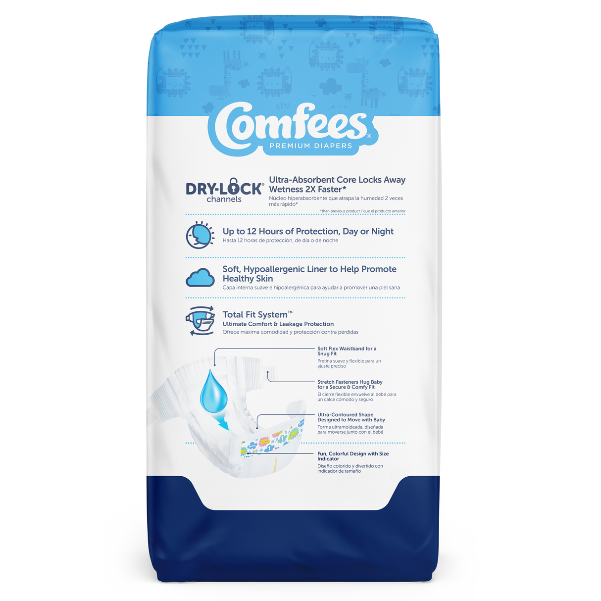 Comfees Baby Diapers, Size 1