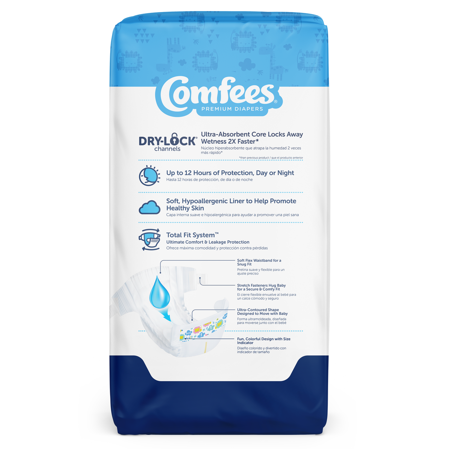 Comfees Baby Diapers, Size 1