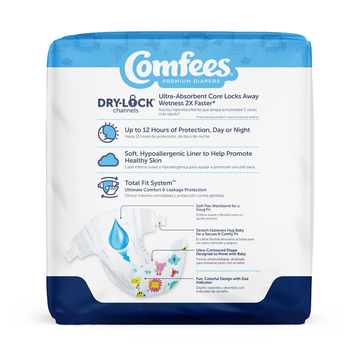Comfees Baby Diapers, Size 4