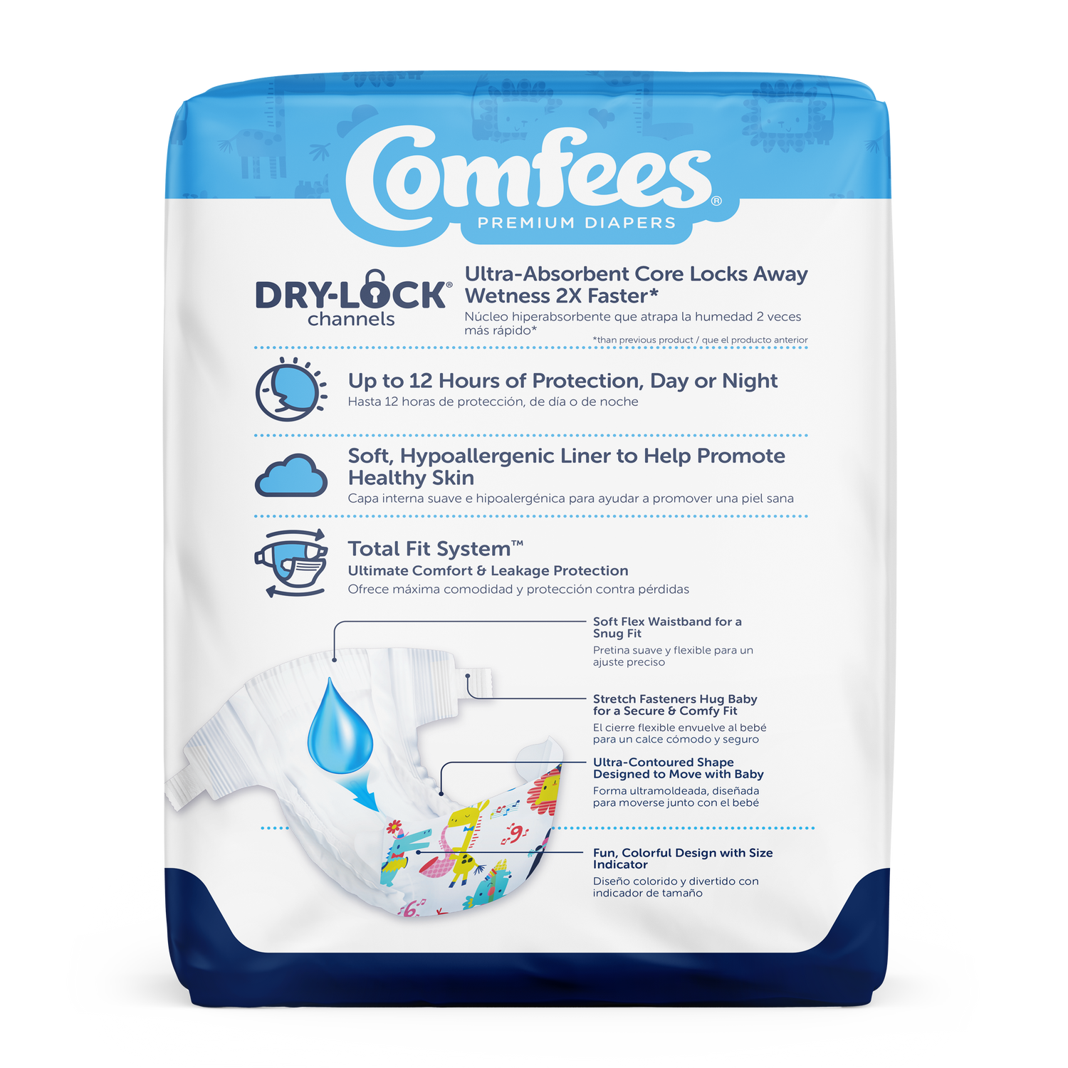 Comfees Baby Diapers, Size 6