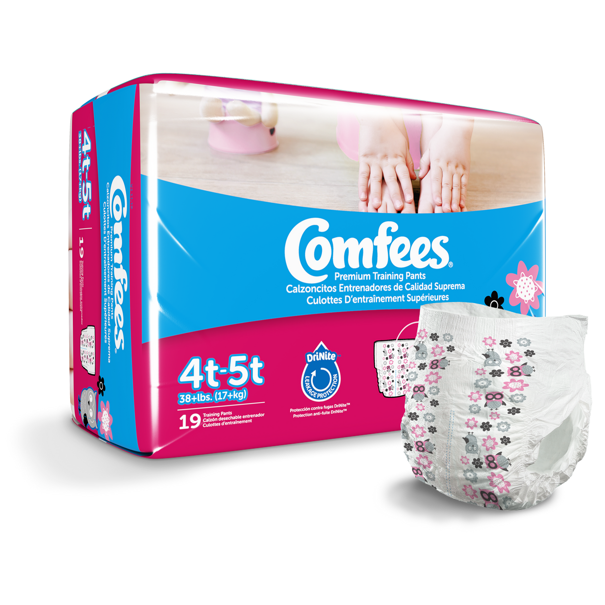 Comfees Training Pants Girls, 4T/5T