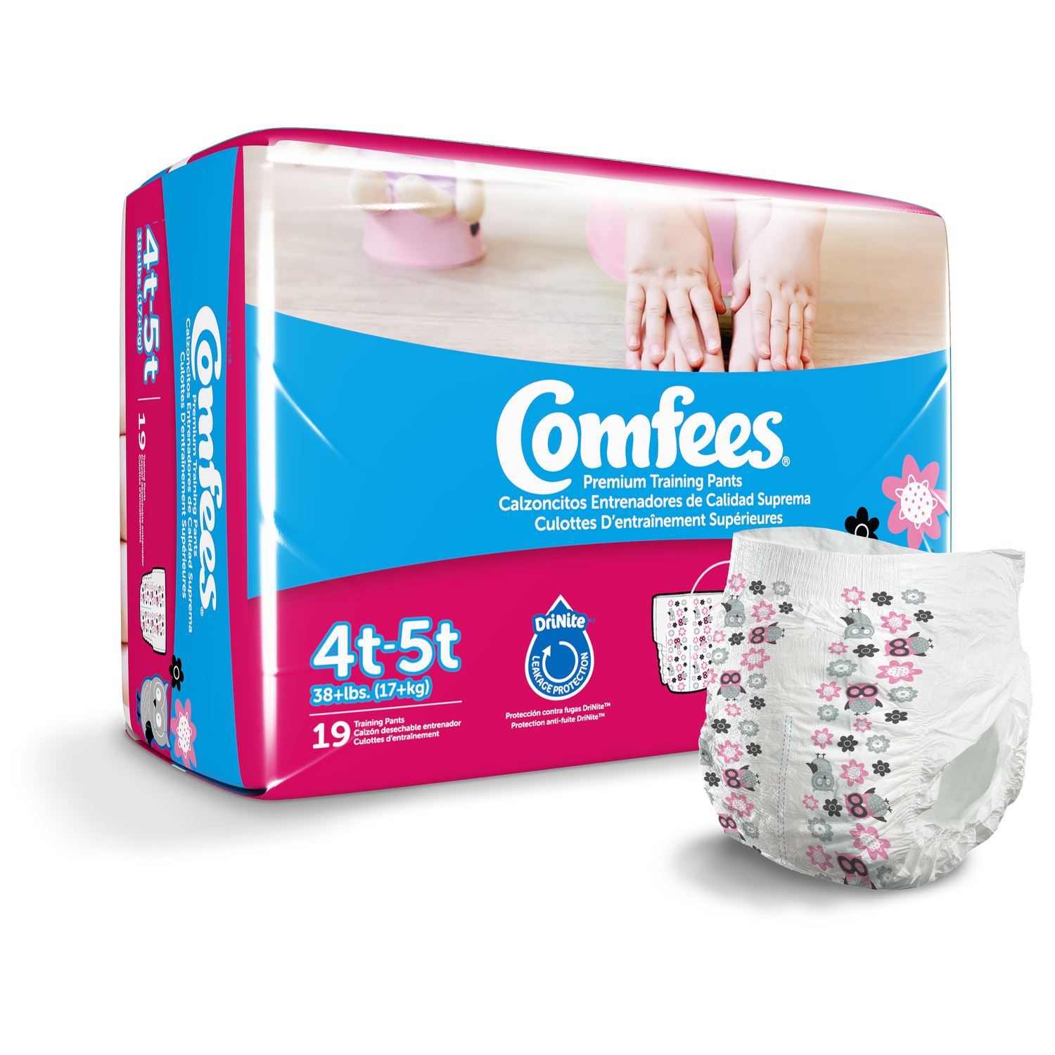 Comfees Training Pants Girls, 4T/5T