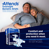 Attends Overnight Bariatric Briefs, 5XL, Up to 115"