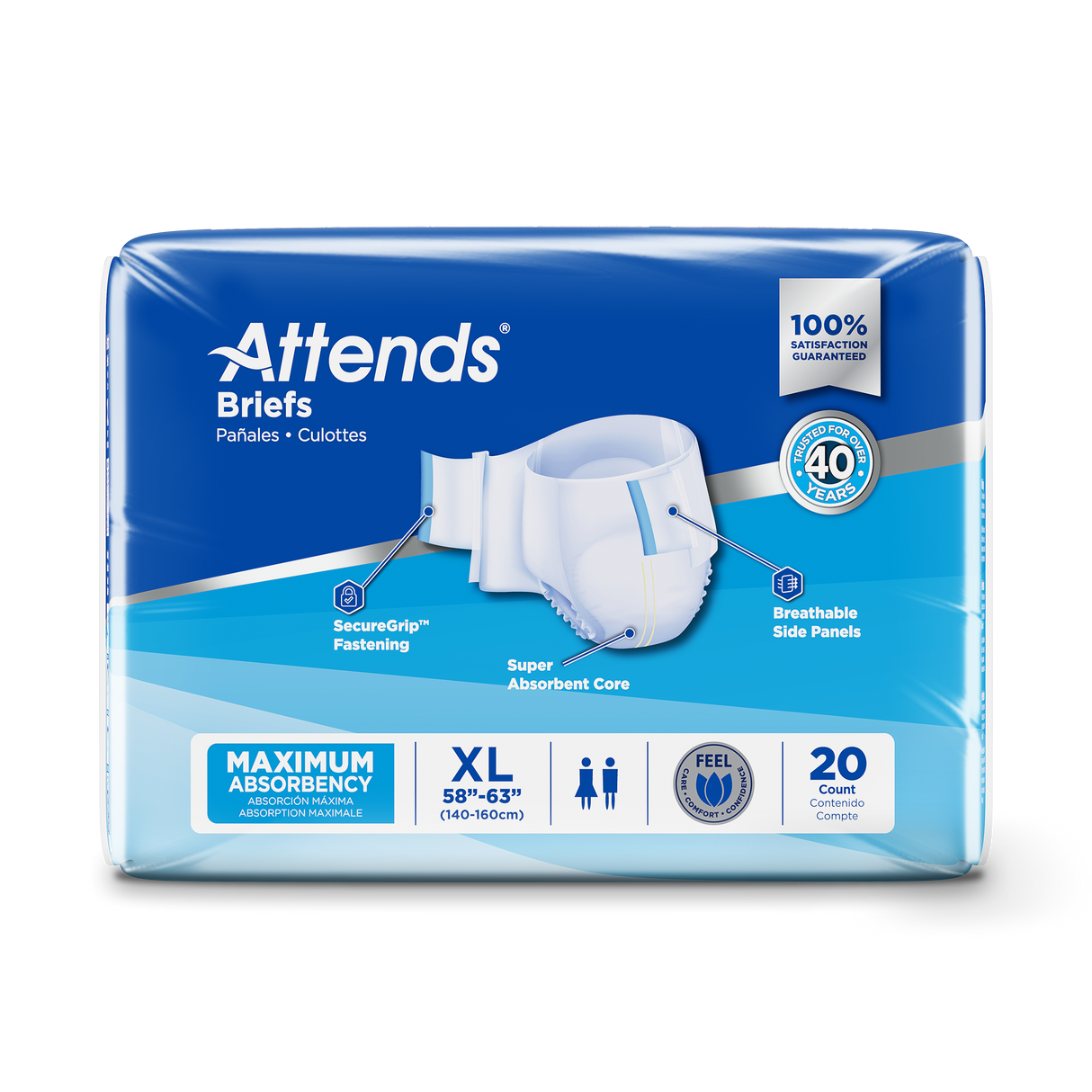 Attends Brief, Maximum Absorbency, XL