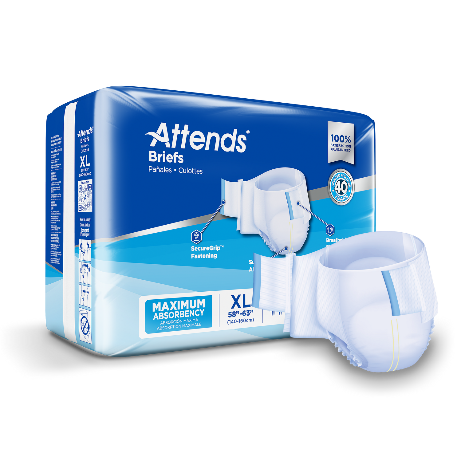 Attends Brief, Maximum Absorbency, XL