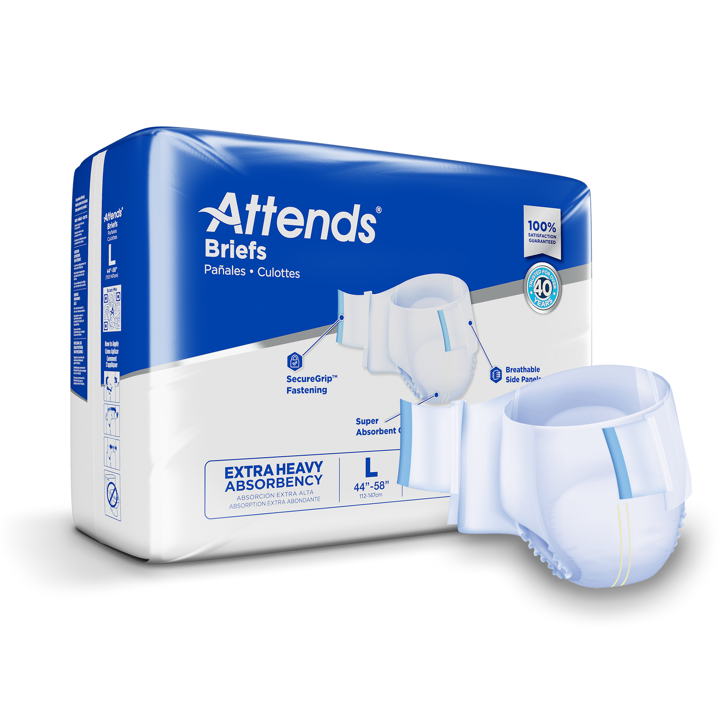 Attends Brief, Extra Heavy Absorbency, XL