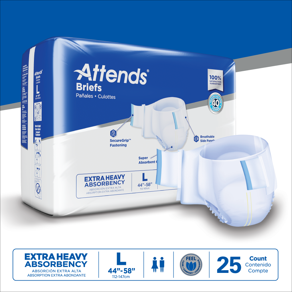 Attends Brief, Extra Heavy Absorbency, XL
