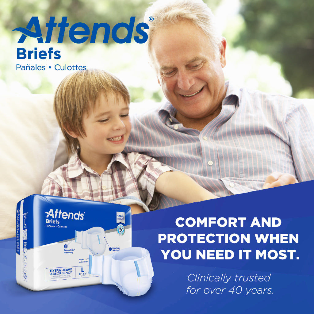 Attends Brief, Extra Heavy Absorbency, Large