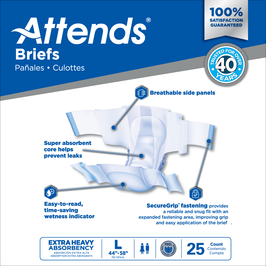 Attends Brief, Extra Heavy Absorbency, XL