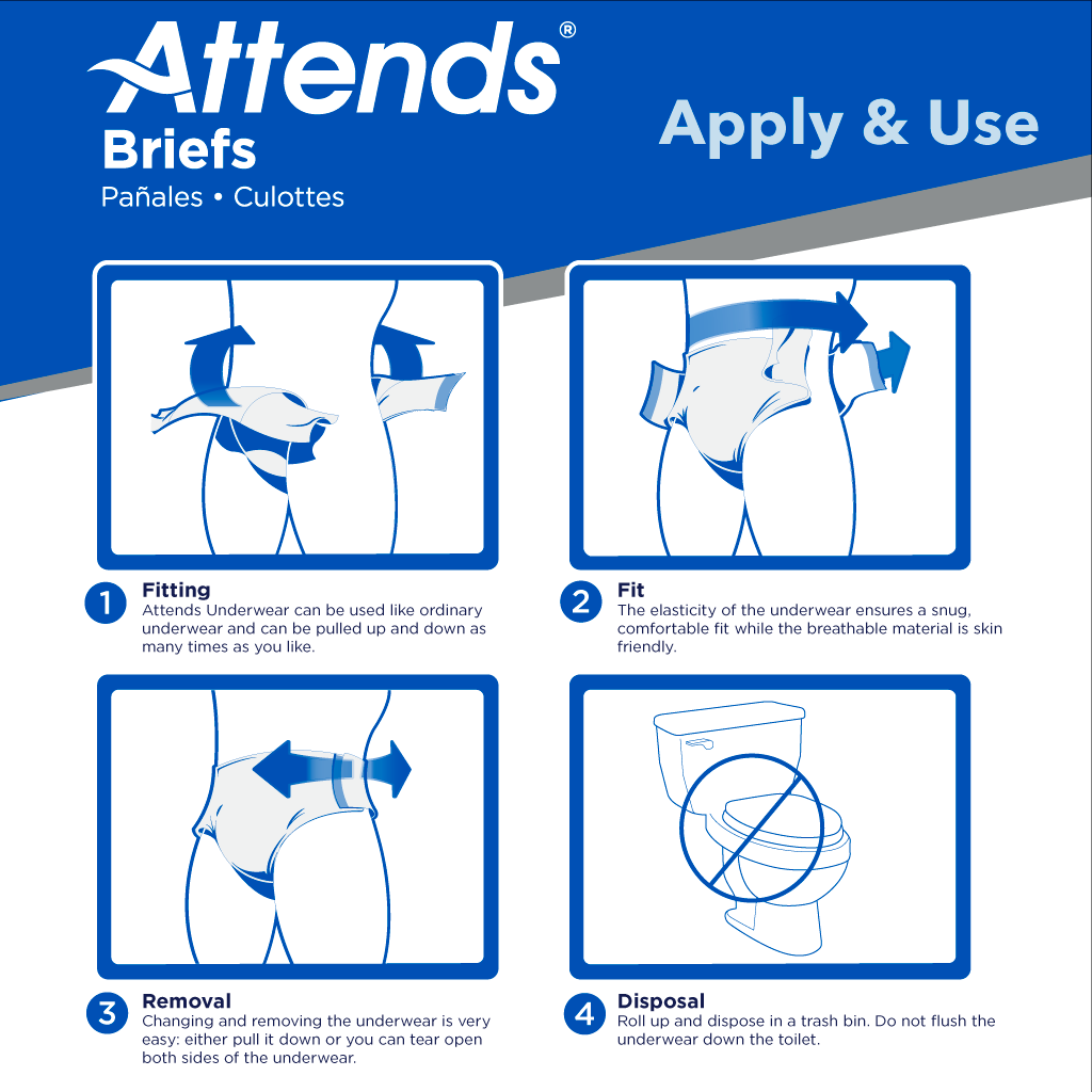 Attends Brief, Extra Heavy Absorbency, XL