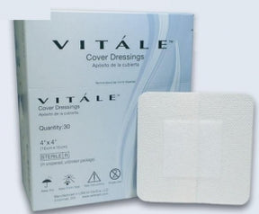 Vitale sterile cover dressings box with one white adhesive wound dressing pad