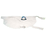 White medical eye patch with adjustable straps for chronic condition care