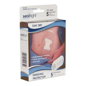 Seal-tight shield dressing protector box for wound care, medical adhesive, 5 pack