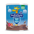 PediaSure Grow & Gain chocolate shake mix canister with giraffe mascot on blue label