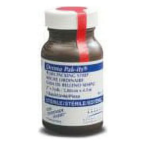 Brown bottle containing plain gauze packing strip, medical wound care supply.