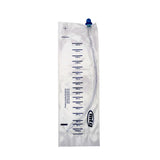 Sterile medical urine collection bag with graduated volume markings and drainage tube