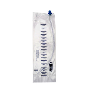 Sterile medical urine collection bag with graduated volume markings and drainage tube