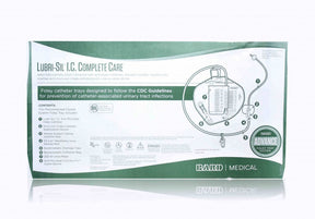 Lubri-Sil I.C. Complete Care Foley catheter tray medical supply package with diagram