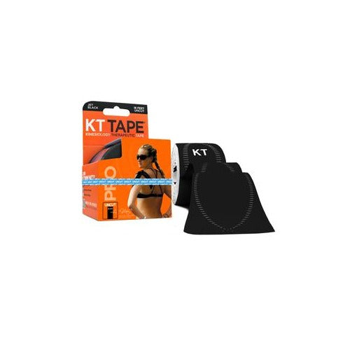 KT Tape kinesiology therapeutic tape black strips with retail packaging