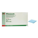Vliwasorb superabsorbent wound dressing box with blue medical pad, 10 x 20 cm, 10 pieces