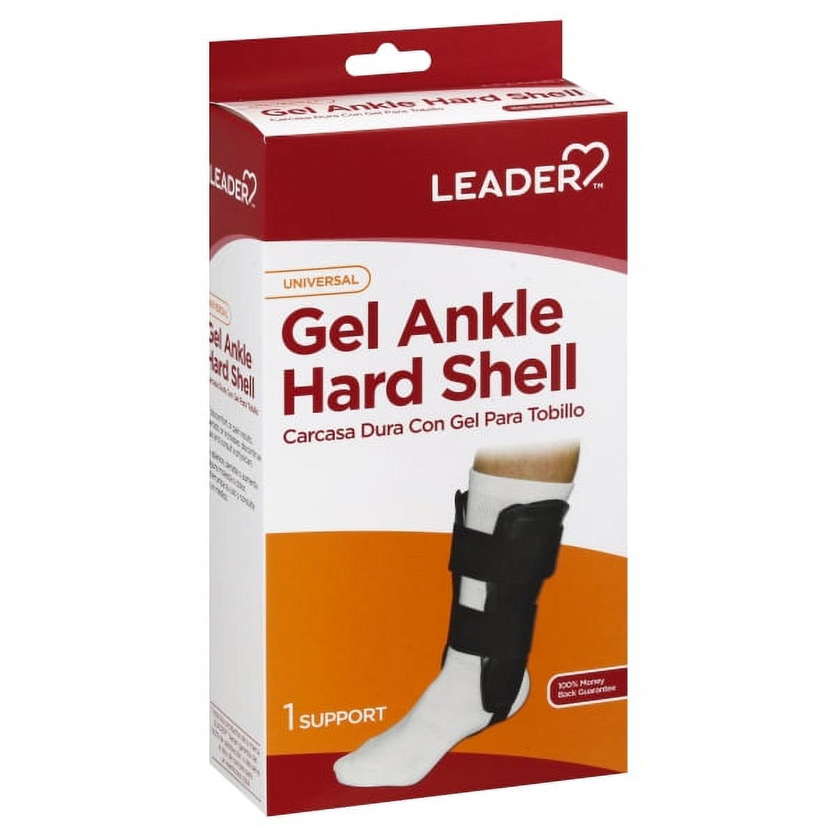 Leader Gel Air Ankle Support, Black, Universal