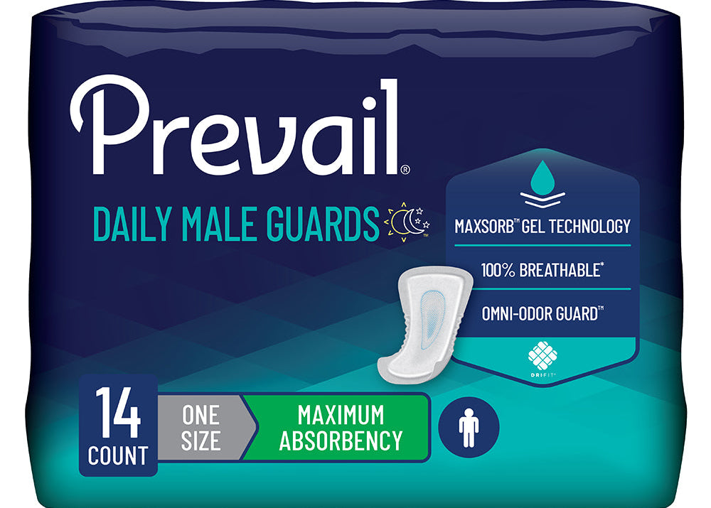 Prevail Incontinence Guards for Men, Maximum Absorbency