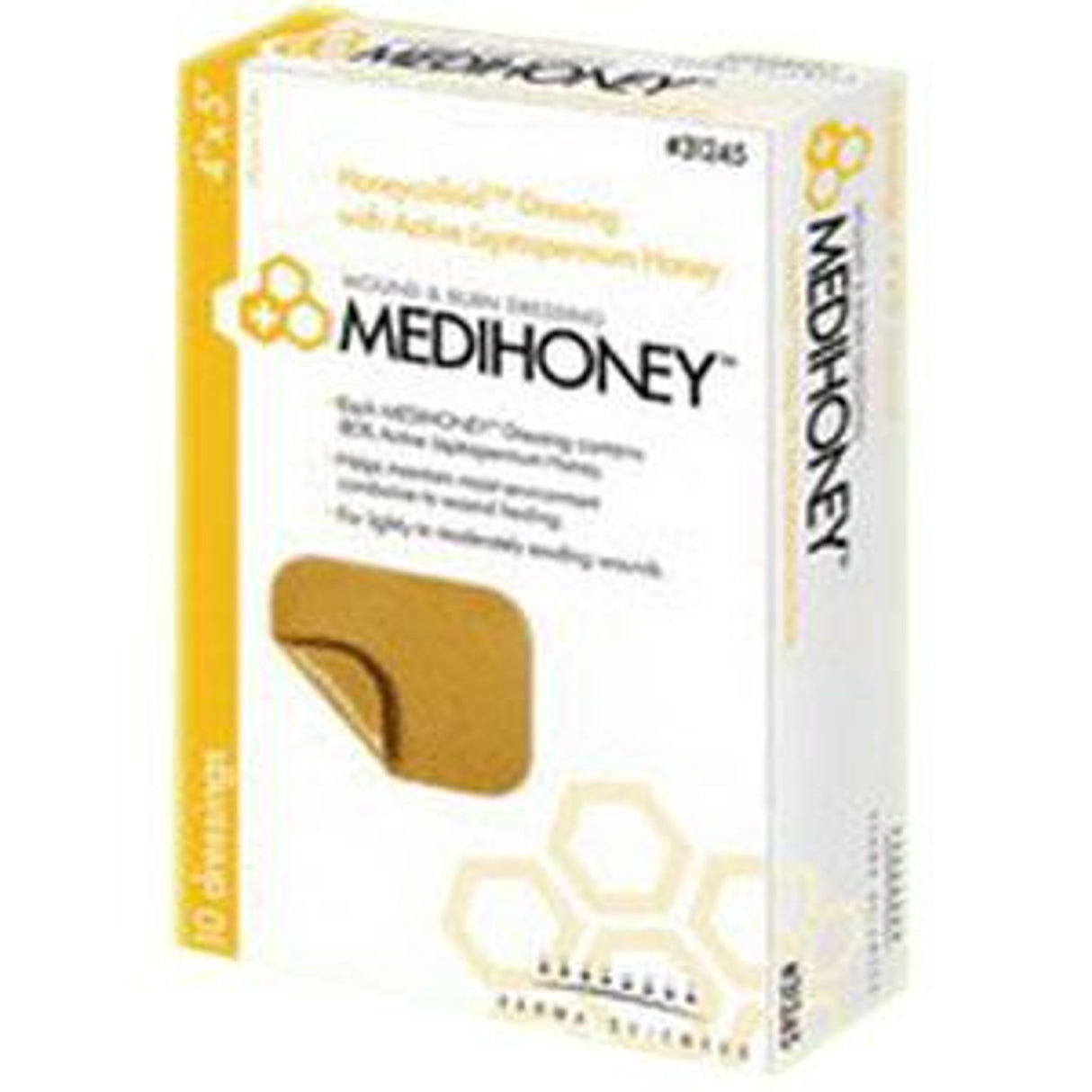 Medihoney Hydrocolloid Dressing Without Border, 2" X 2"