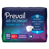 Prevail Air Overnight Incontinence Adult Brief, Size 1, Medium