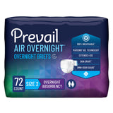 Prevail Air Overnight Incontinence Adult Brief, Size 2, Large