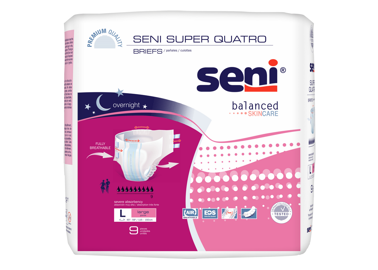 Seni Super Quatro Briefs, Large - 43" - 59"