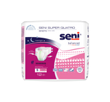 Unisex Adult Incontinence Brief Seni® Super Quatro Small Disposable Heavy Absorbency- 22"-31"