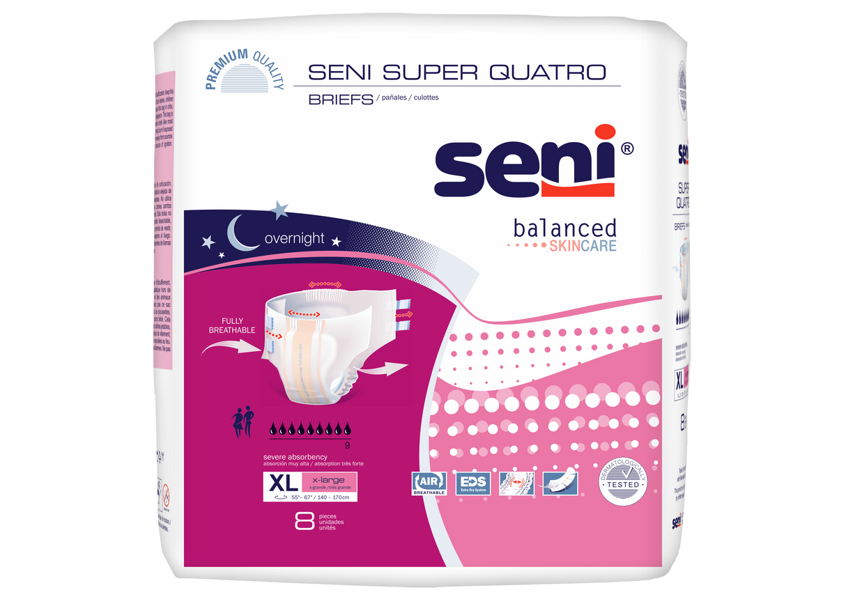 Seni Super Quatro Briefs, Extra Large - 55" - 67"