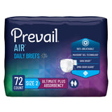 Prevail Air Incontinence Brief, Ultimate Plus Absorbency, Size 2/Large