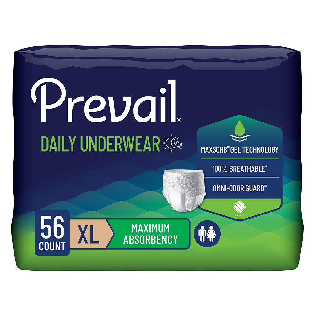 Prevail Incontinence Underwear for Men & Women, Maximum Absorbency, Extra Large