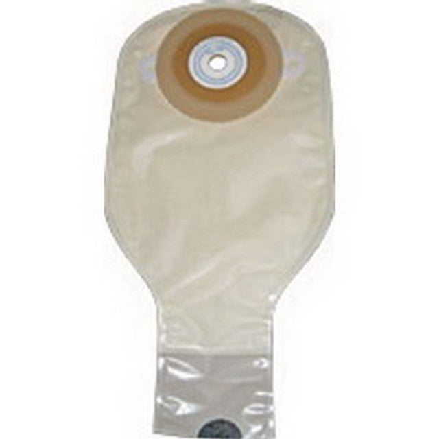 Adult post-op drainable ostomy pouch with pre-cut convex barrier, medical supply
